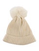 Moncler Embroidered Logo Pom-Pom Knit Beanie