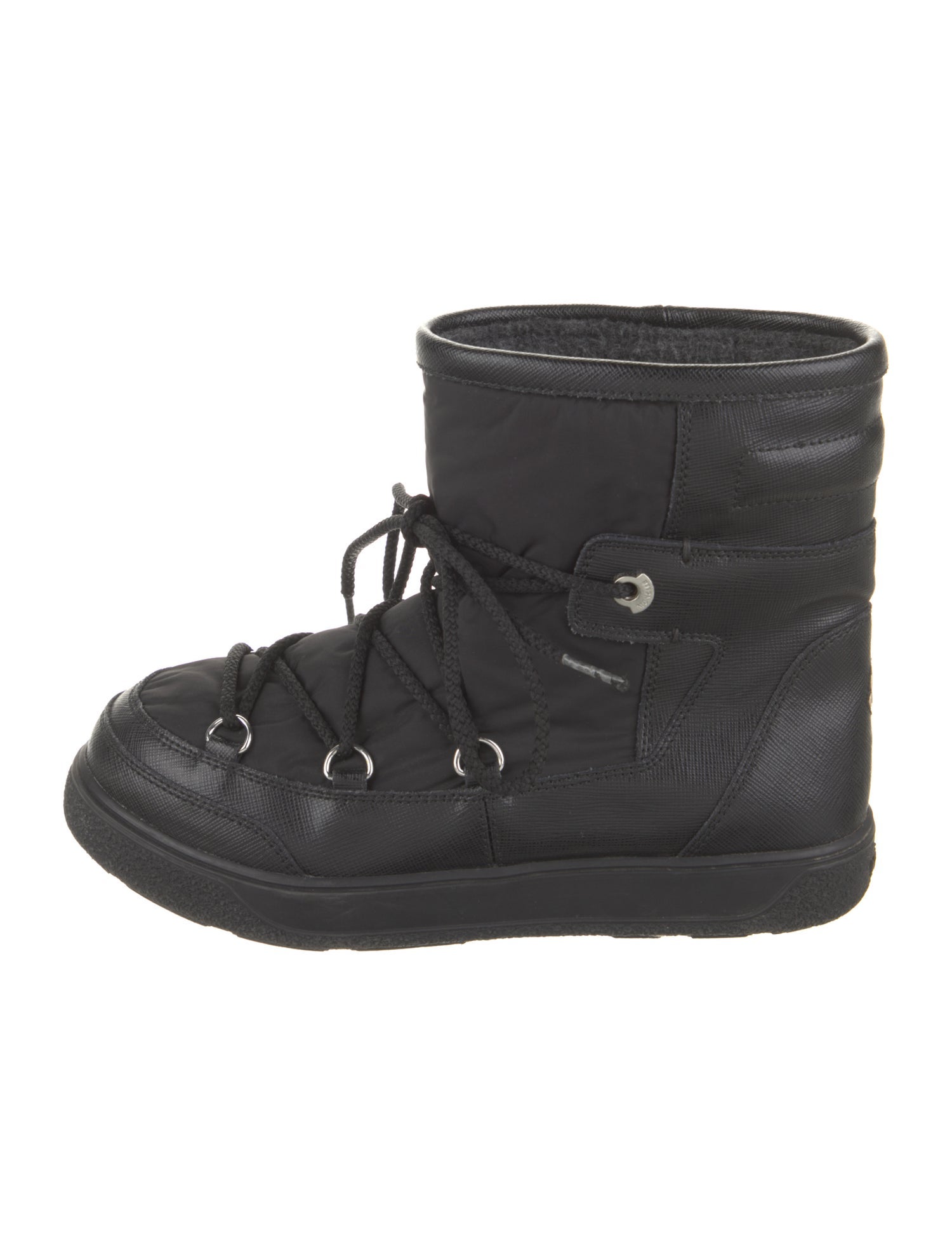 Moncler Nylon Lace-Up Boots