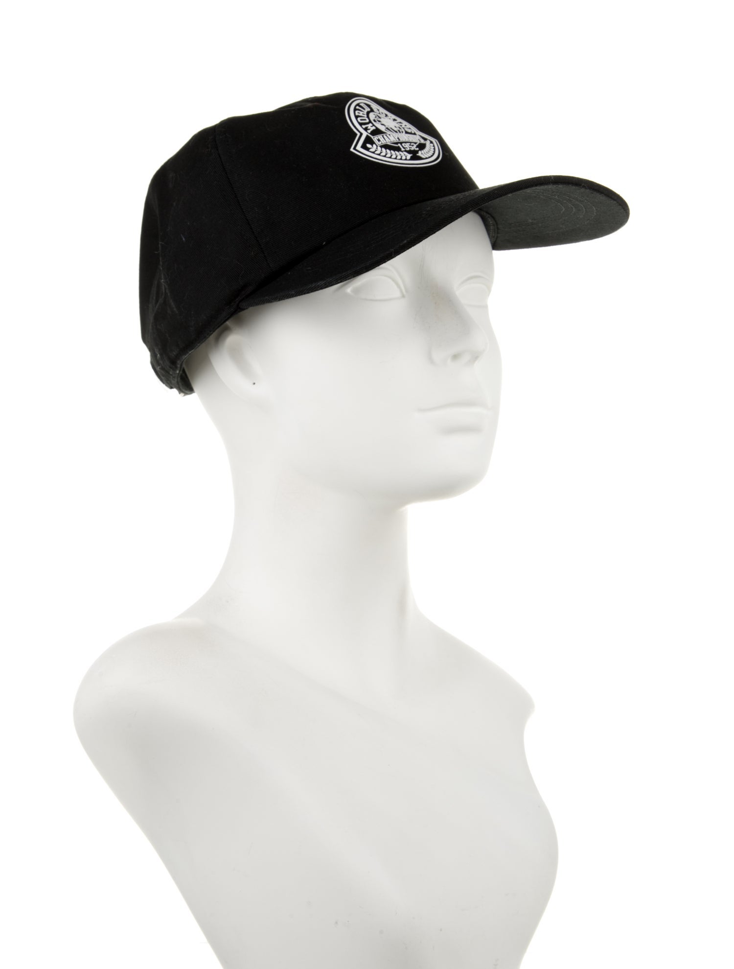 Moncler Black Pattern Printed Cotton Baseball Cap