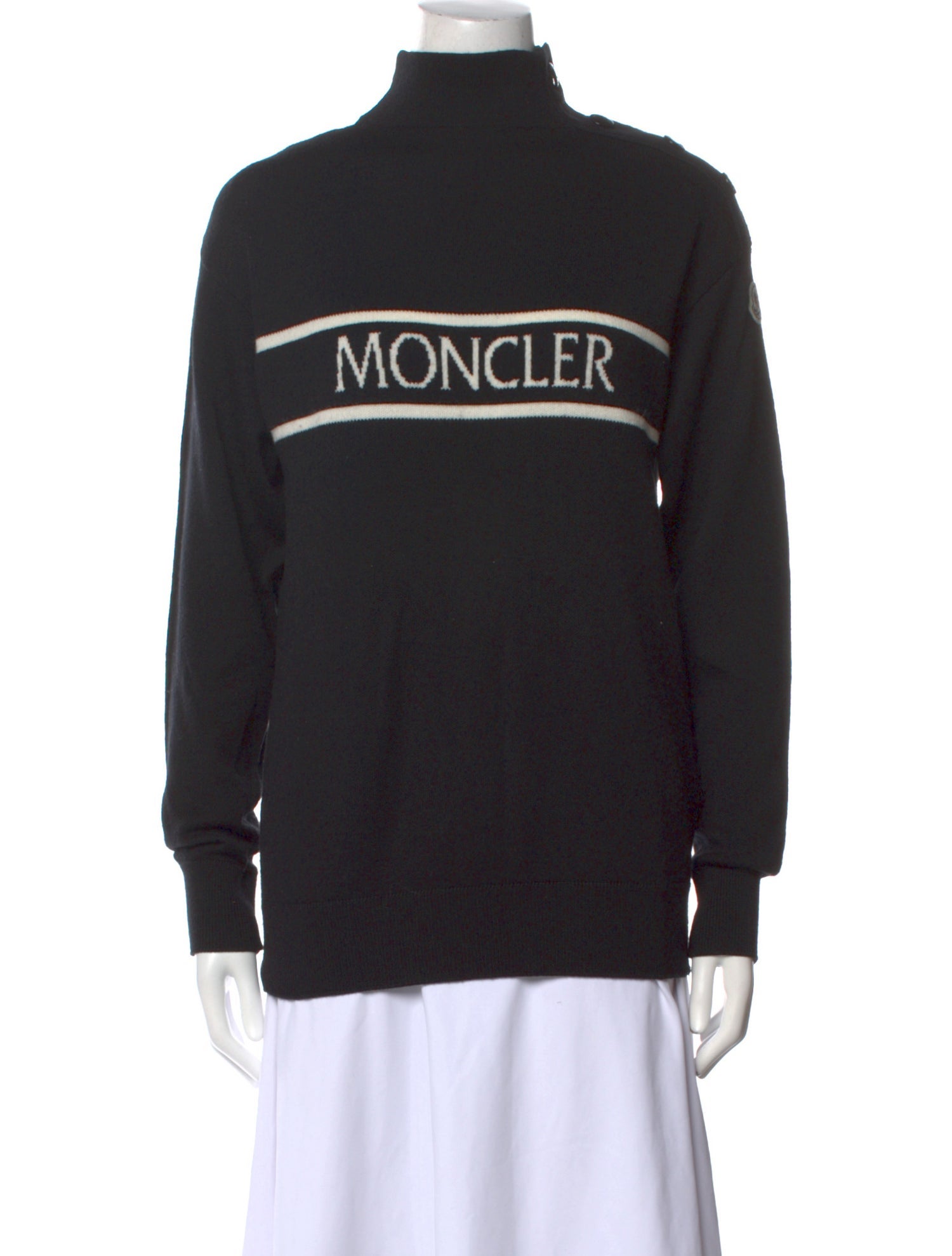 Moncler Virgin Wool Graphic Print Sweater