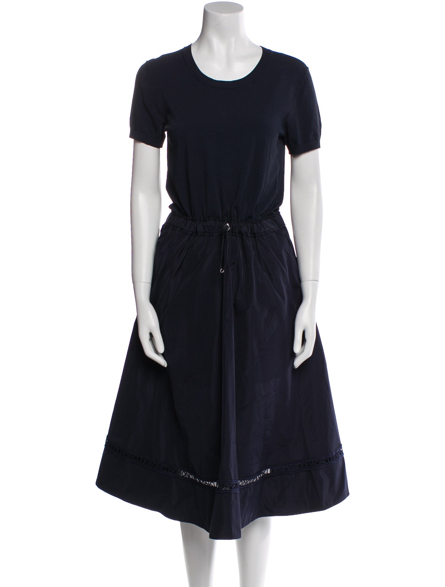 Moncler Crew Neck Midi Length Dress