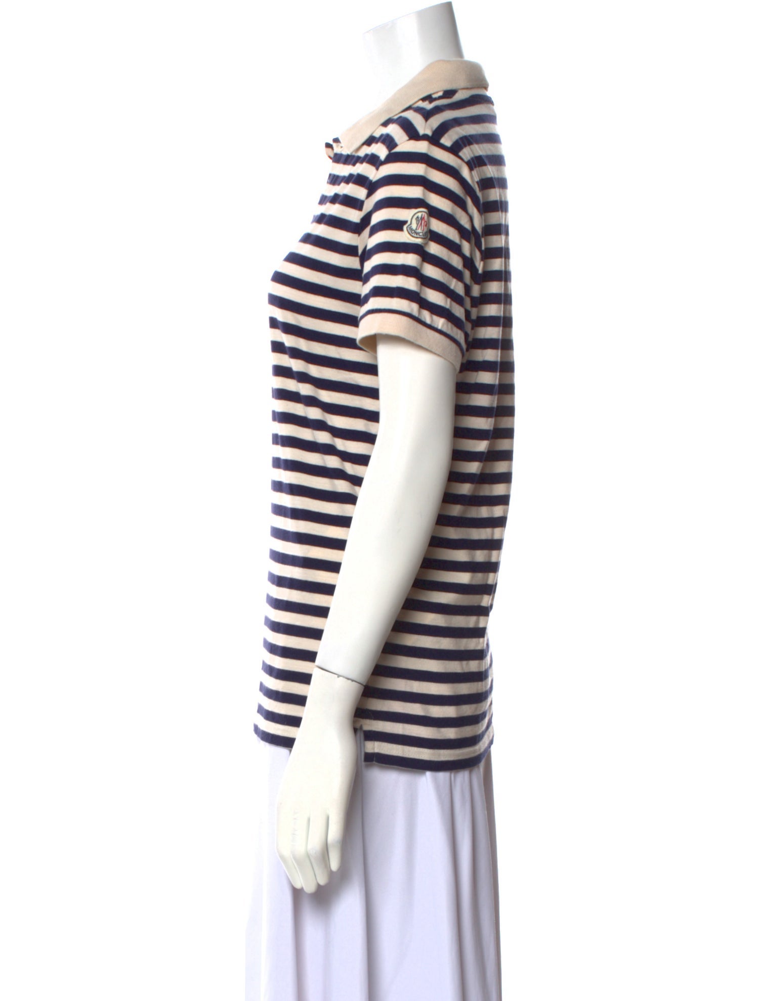 Moncler Striped Short Sleeve Polo