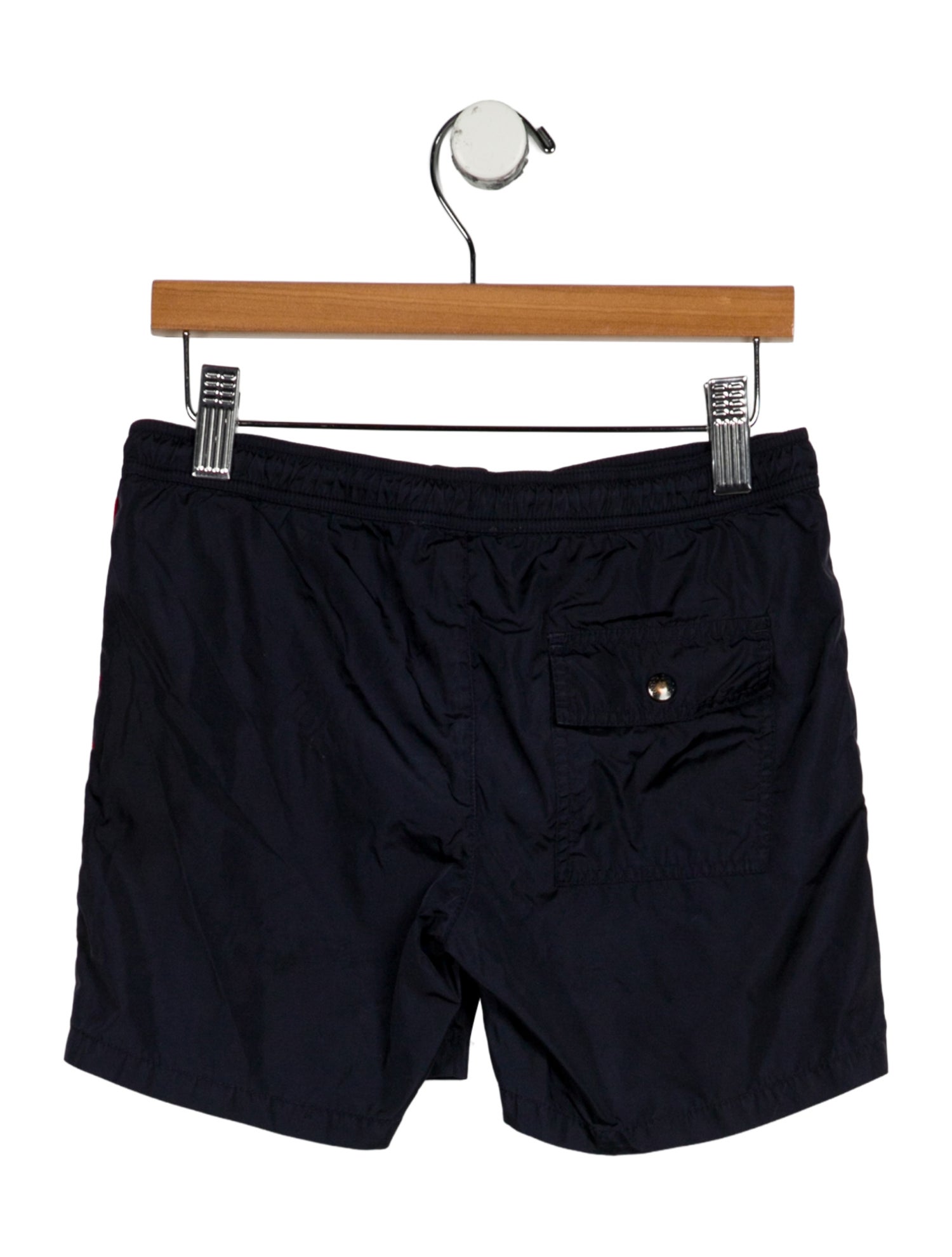 Moncler toddler boys; blue multicolored shorts