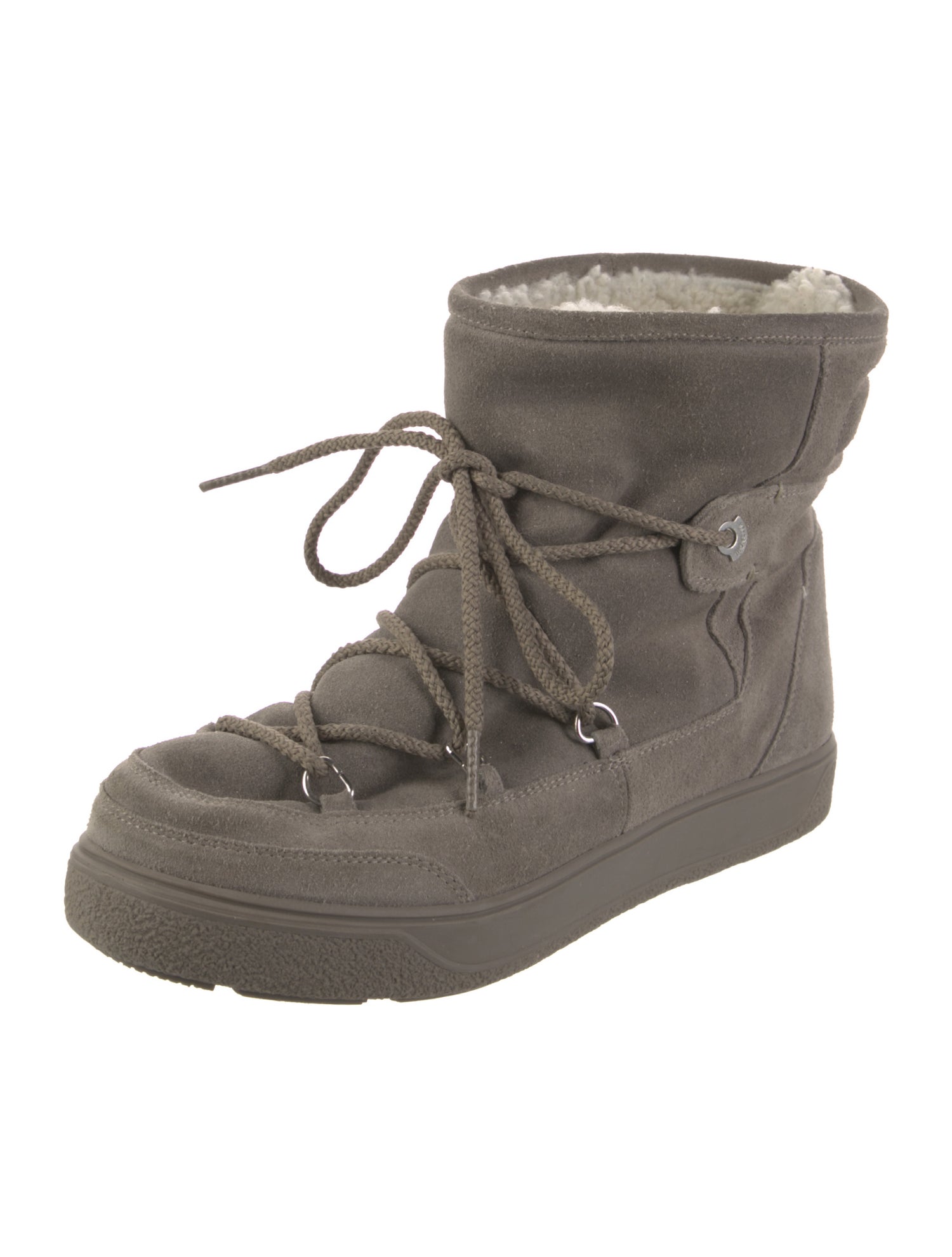 Moncler Suede Lace-Up Boots