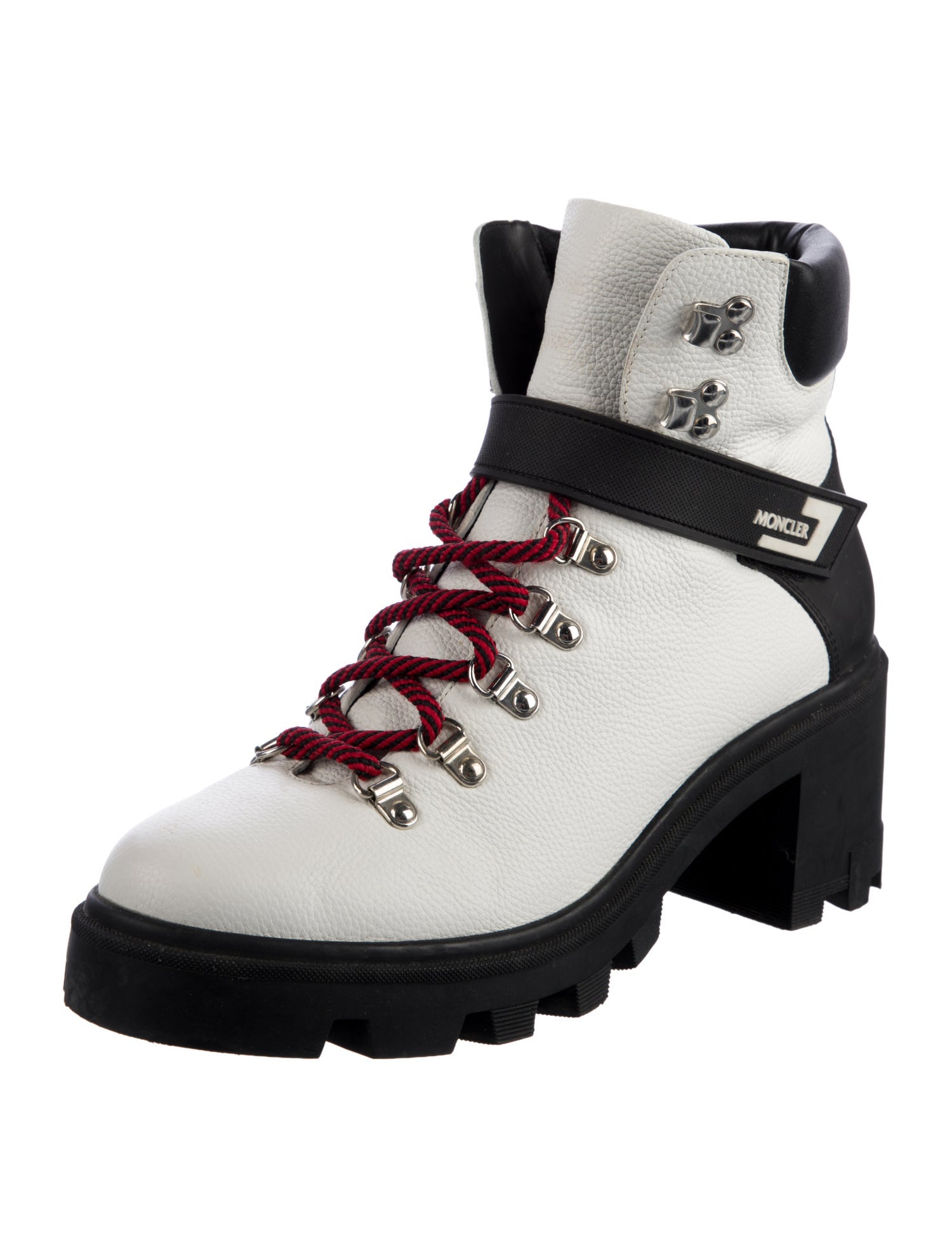 Moncler Leather Combat Boots