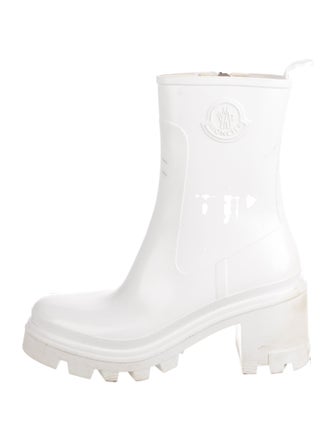 Moncler Rubber Grosgrain Trim Rain Boots