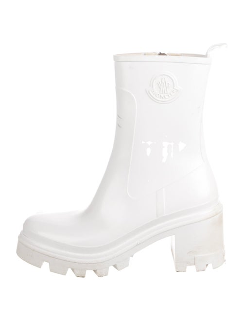 Moncler Rubber Grosgrain Trim Rain Boots