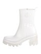 Moncler Rubber Grosgrain Trim Rain Boots