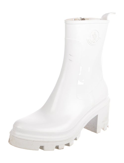 Moncler Rubber Grosgrain Trim Rain Boots
