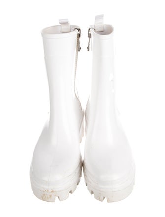 Moncler Rubber Grosgrain Trim Rain Boots