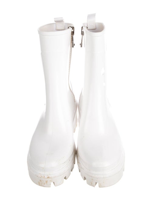 Moncler Rubber Grosgrain Trim Rain Boots