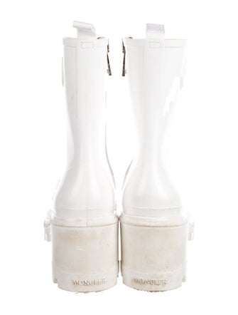 Moncler Rubber Grosgrain Trim Rain Boots