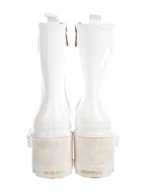 Moncler Rubber Grosgrain Trim Rain Boots