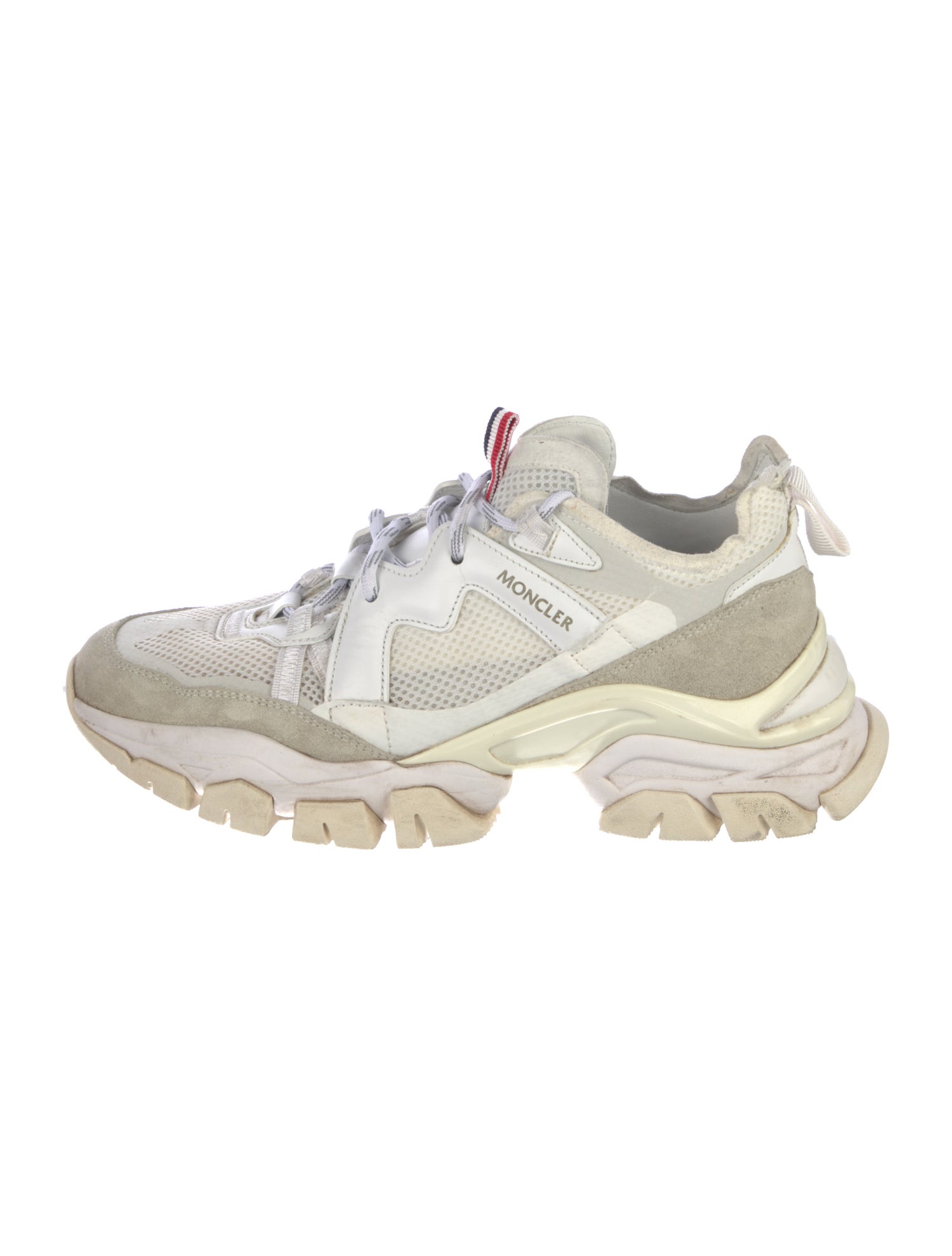 Moncler Suede Printed Chunky Sneakers