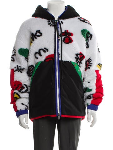 Moncler Outerwear Printed Puffer Coat XL