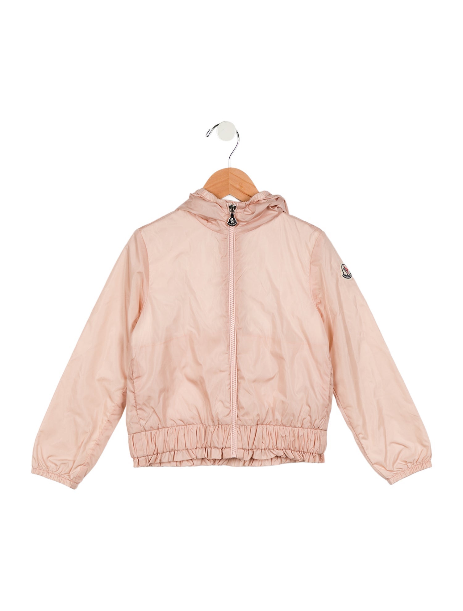 Moncler Girls' Hooded Zip Up Jacket