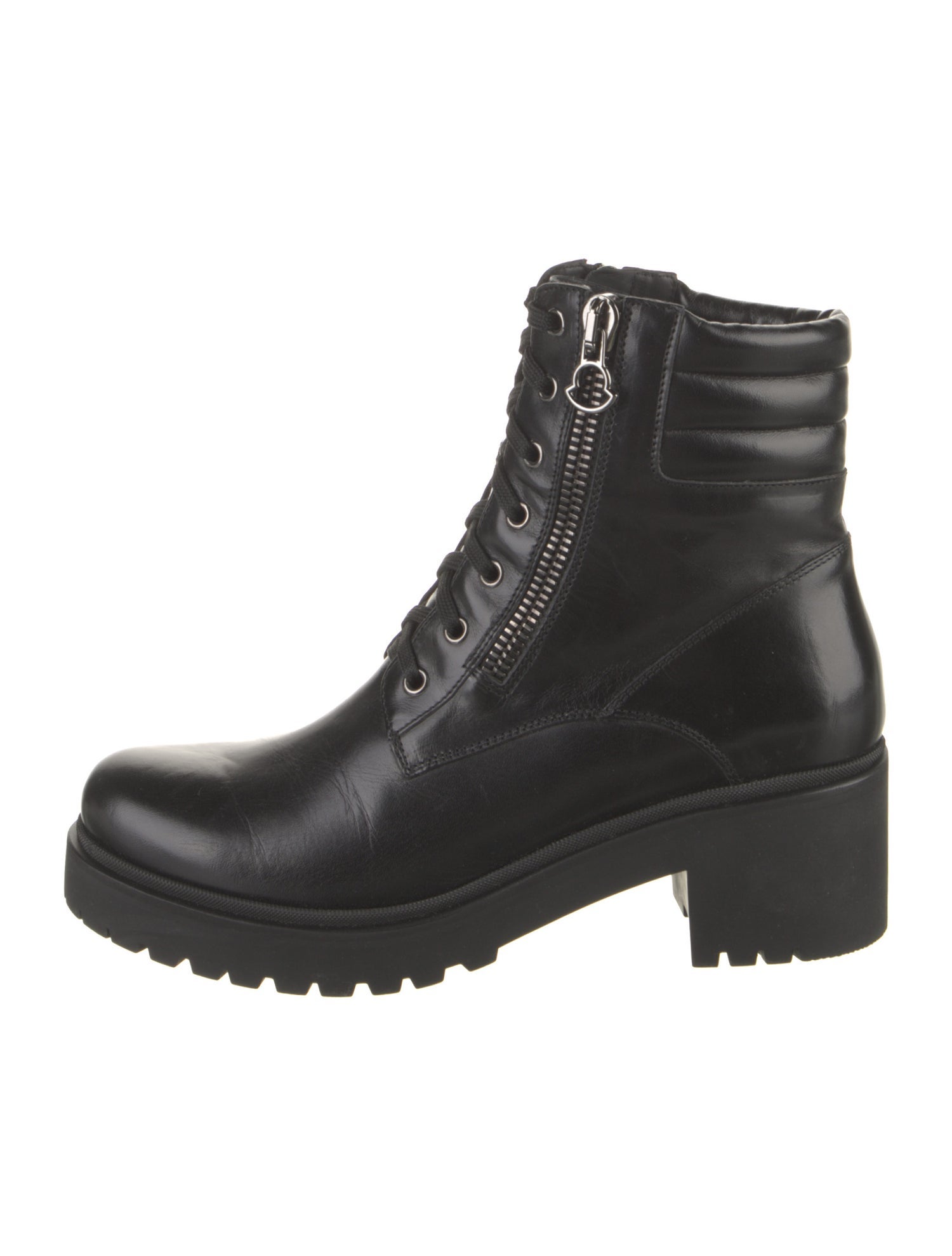 Moncler Leather Combat Boots