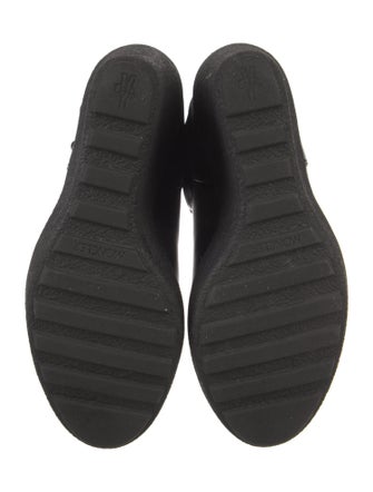 Moncler Quilted Pattern Leather Boots