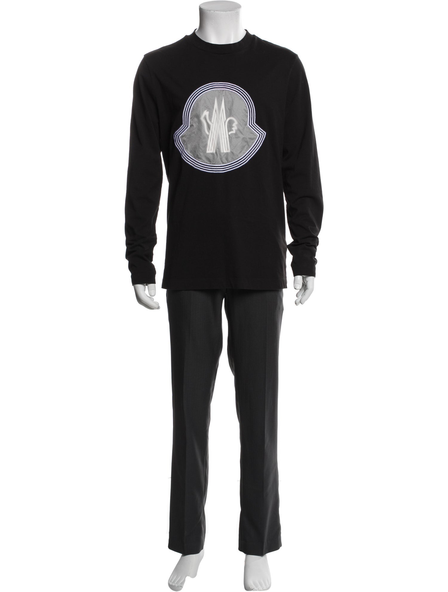 Moncler Graphic Print Crew Neck Henley