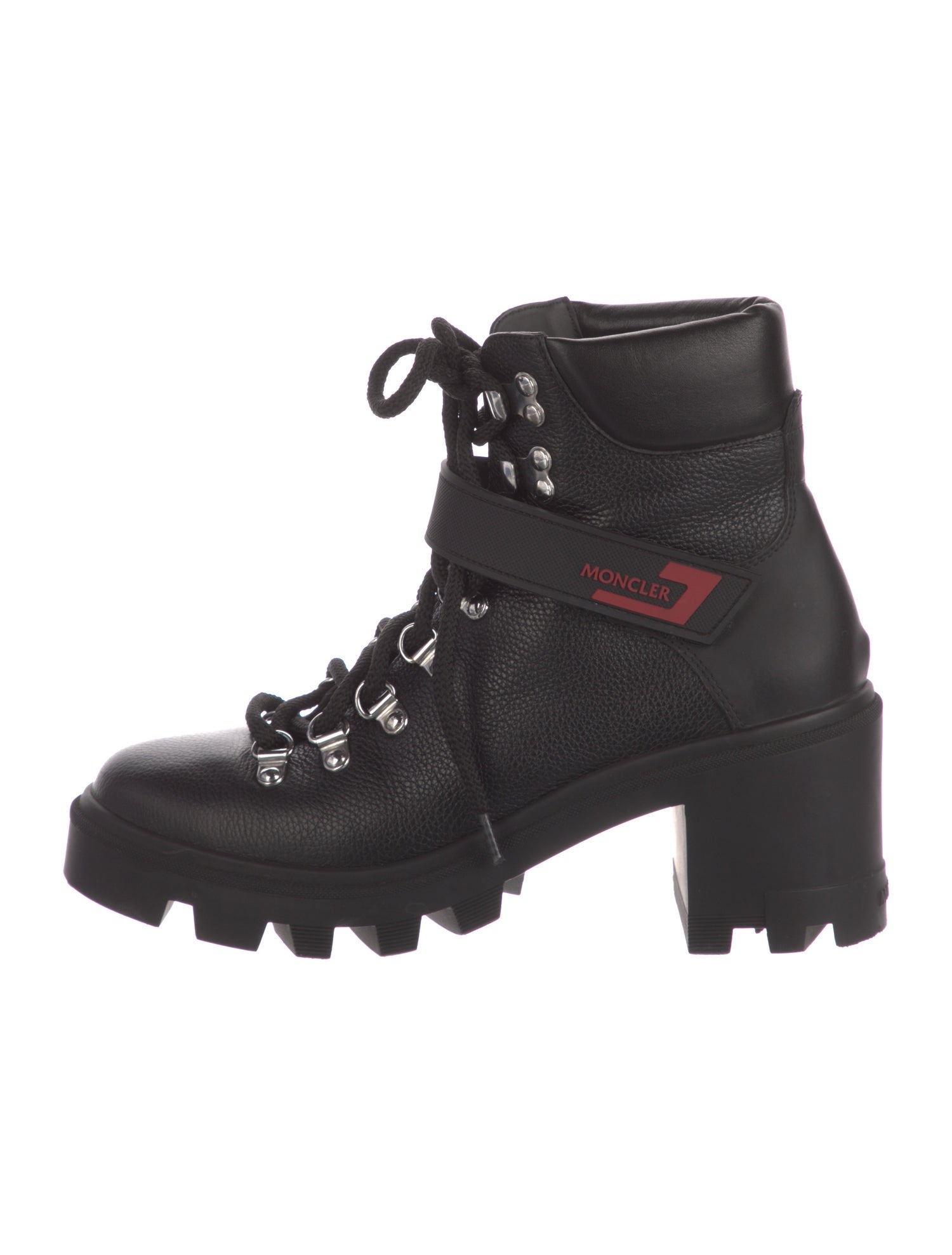 Moncler Leather Combat Boots