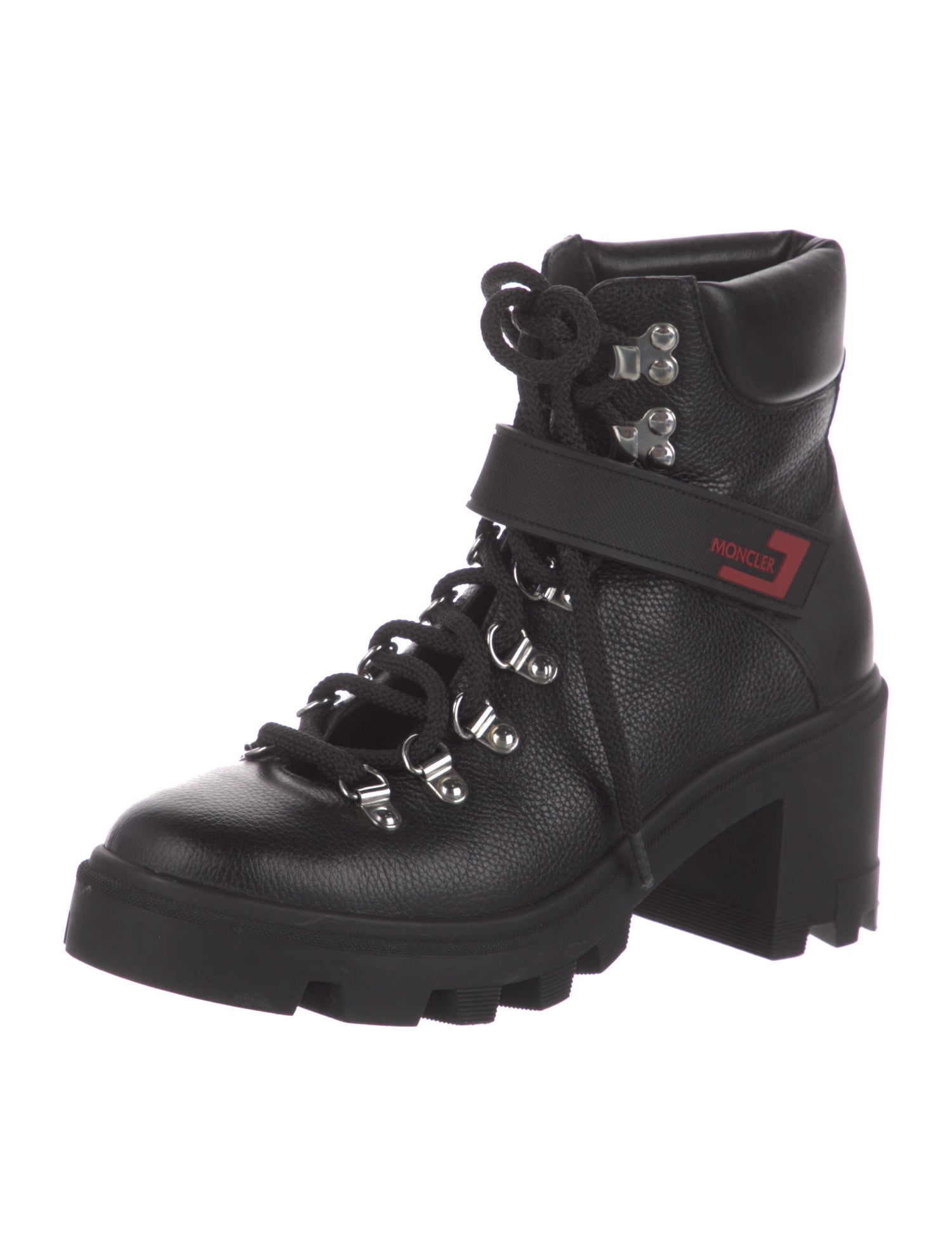 Moncler Leather Combat Boots