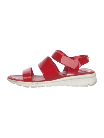 Moncler Patent Leather Slingback Sandals