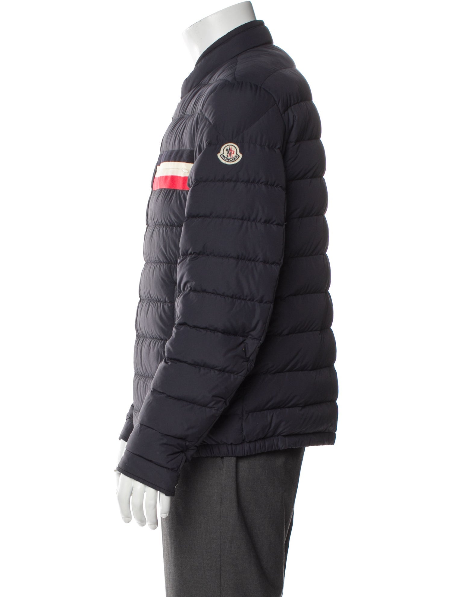 Moncler Striped Puffer Coat