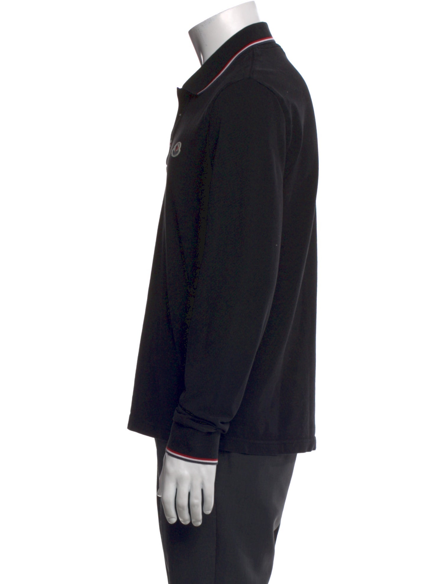 Moncler Collar Long Sleeve Polo Shirt