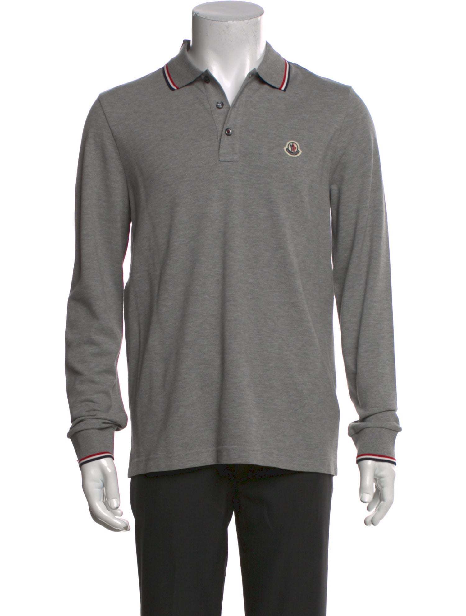 Moncler Collar Long Sleeve Polo Shirt w/ Tags