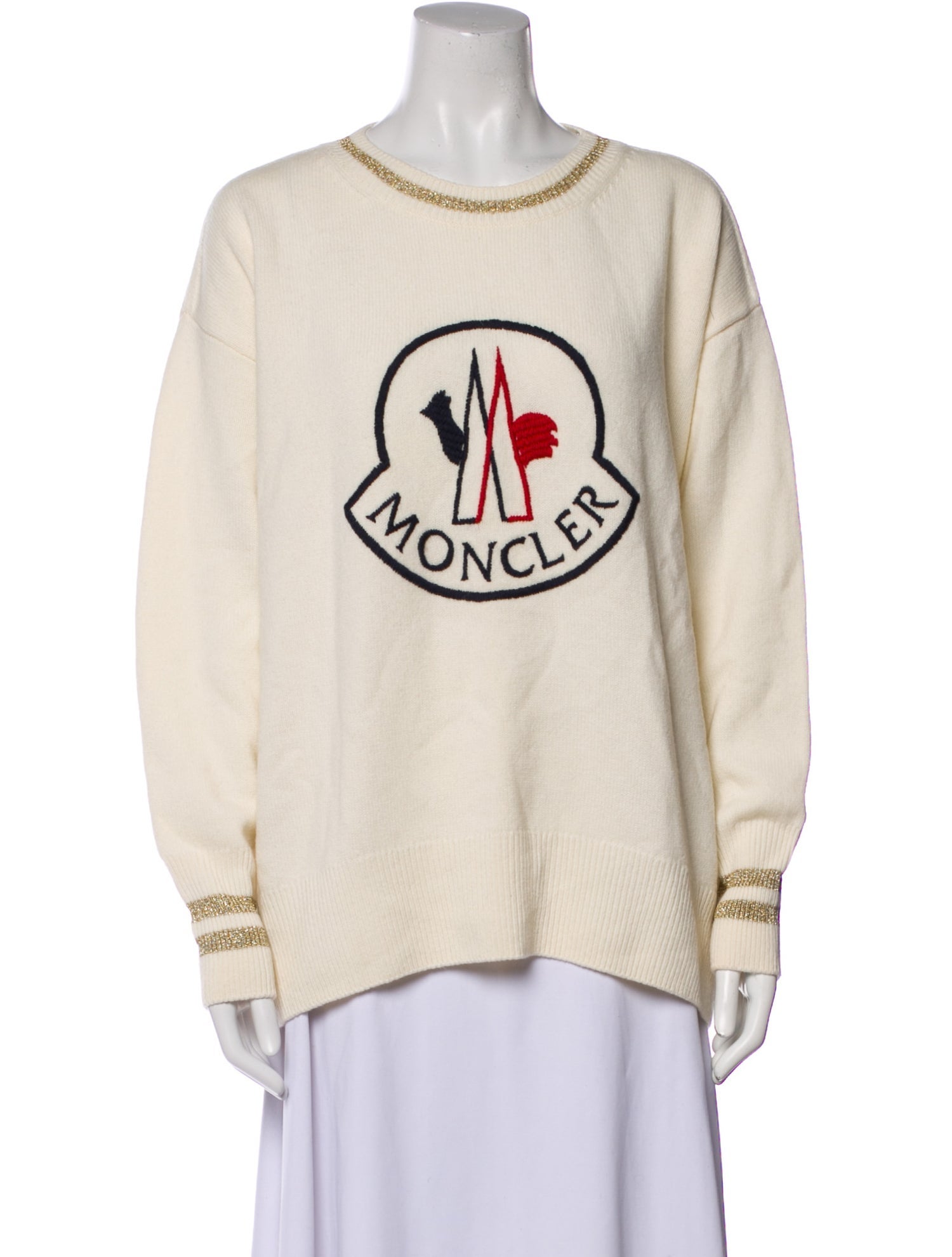 Moncler Wool Graphic Print Sweater