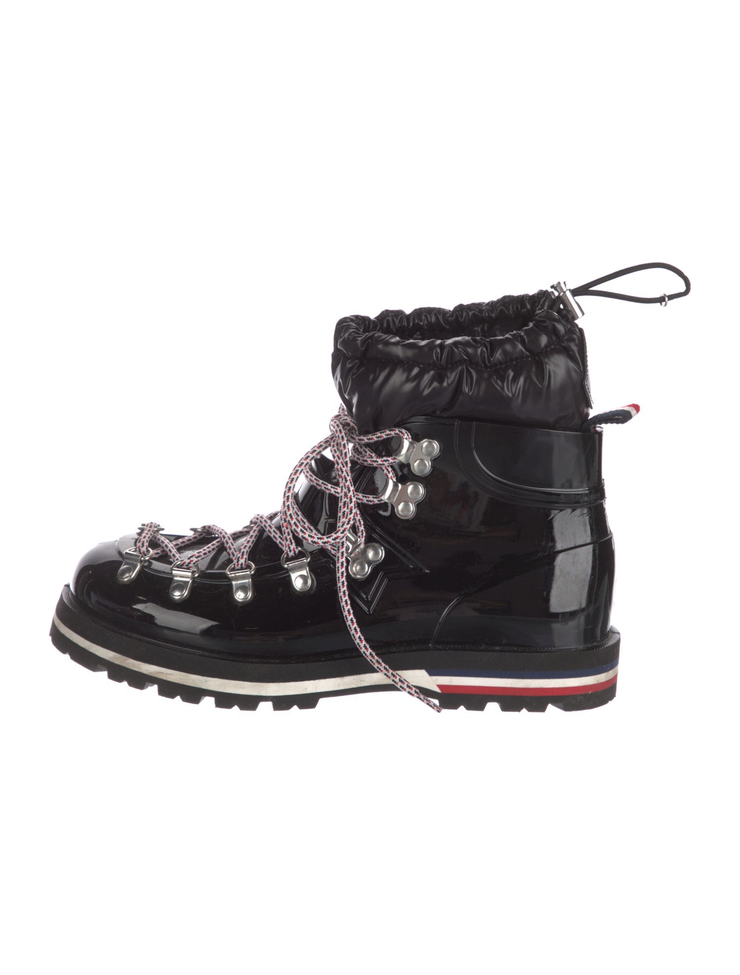 Moncler Patent Leather Combat Boots