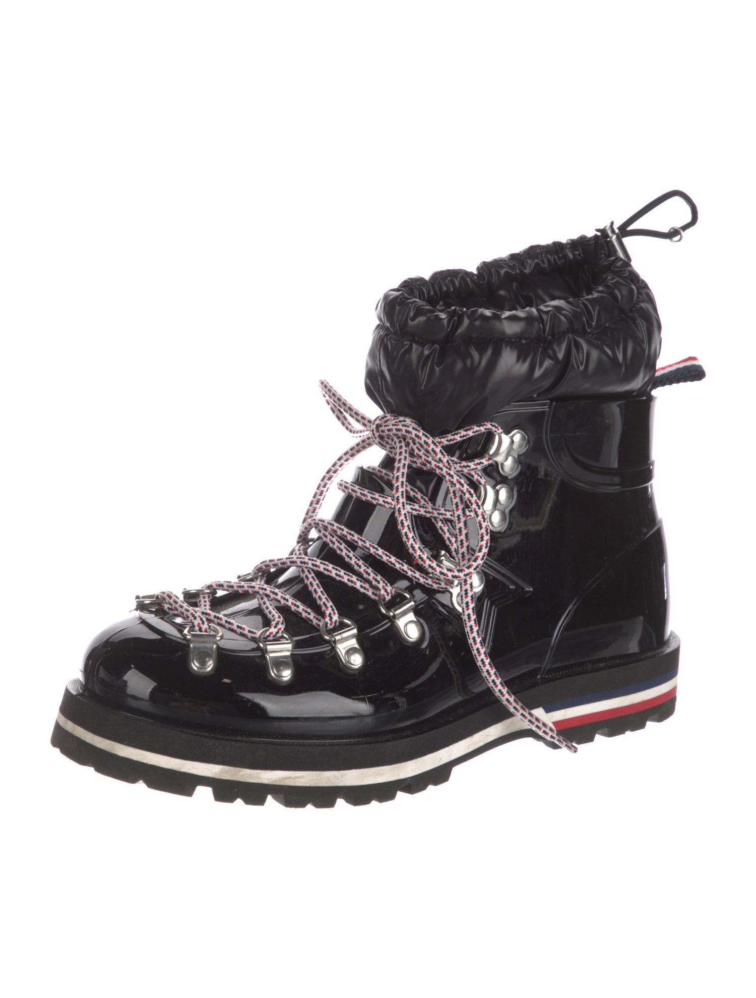 Moncler Patent Leather Combat Boots