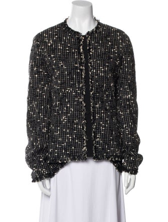 Moncler Linen Tweed Pattern Evening Jacket