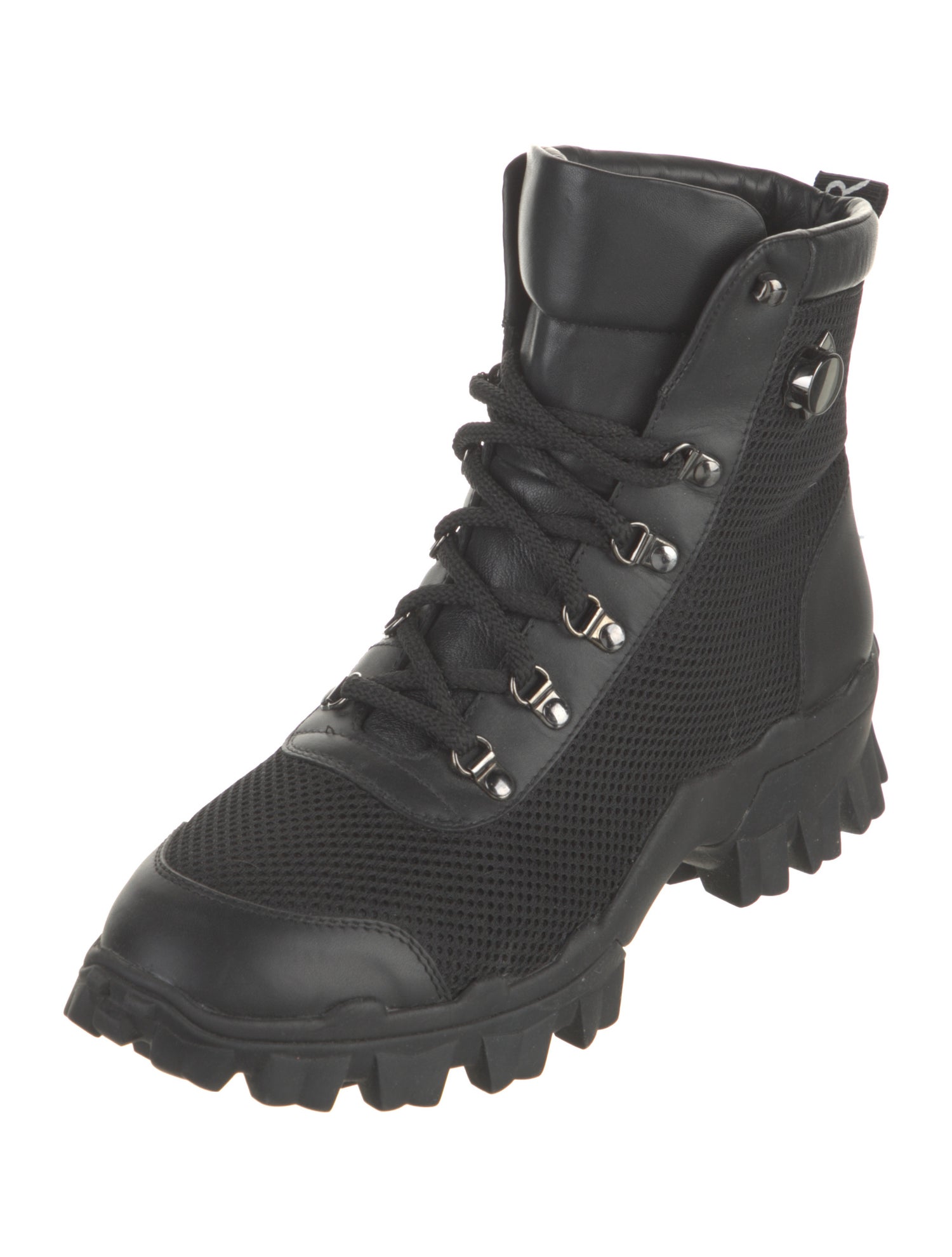 Moncler Leather Combat Boots