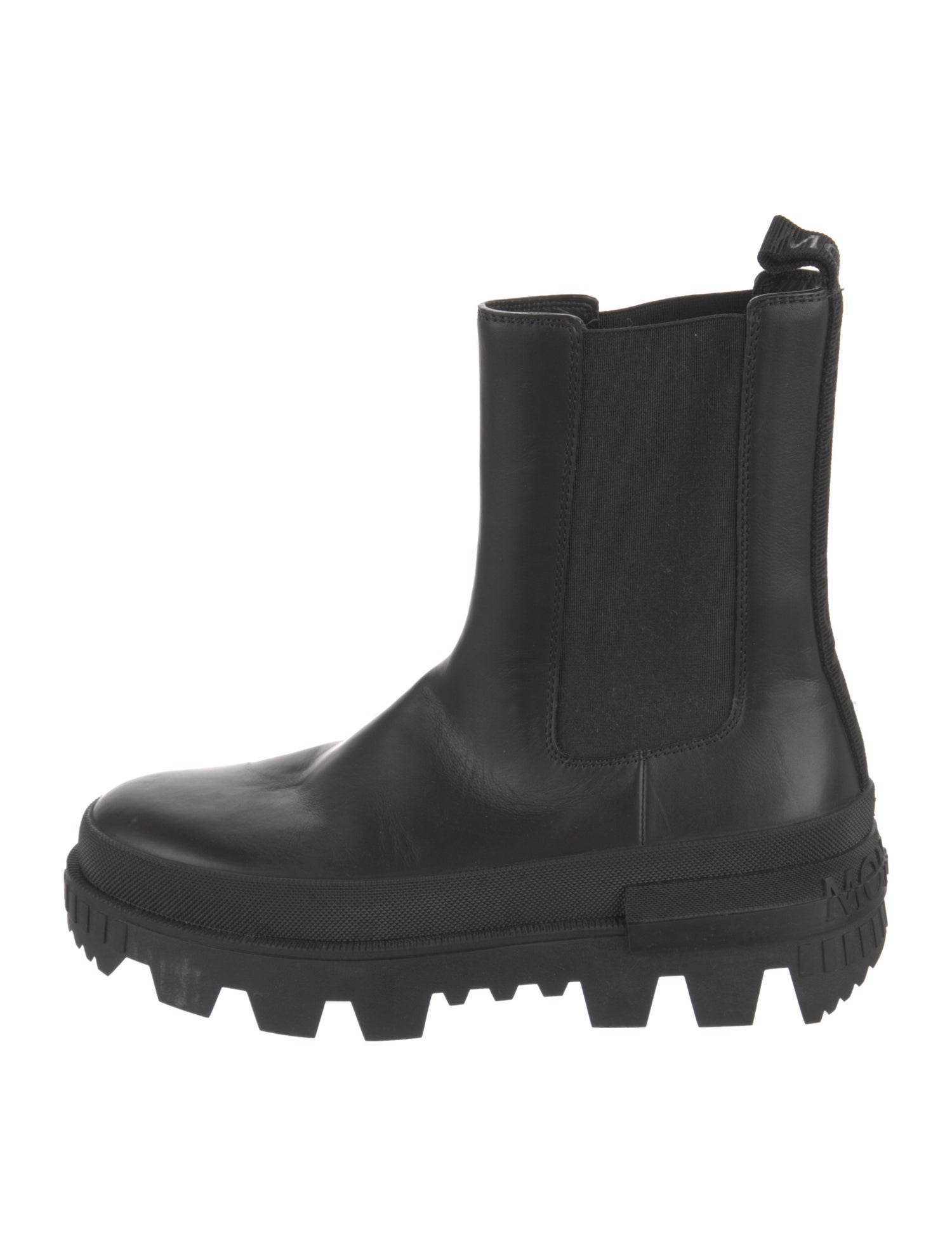 Moncler Leather Chelsea Boots
