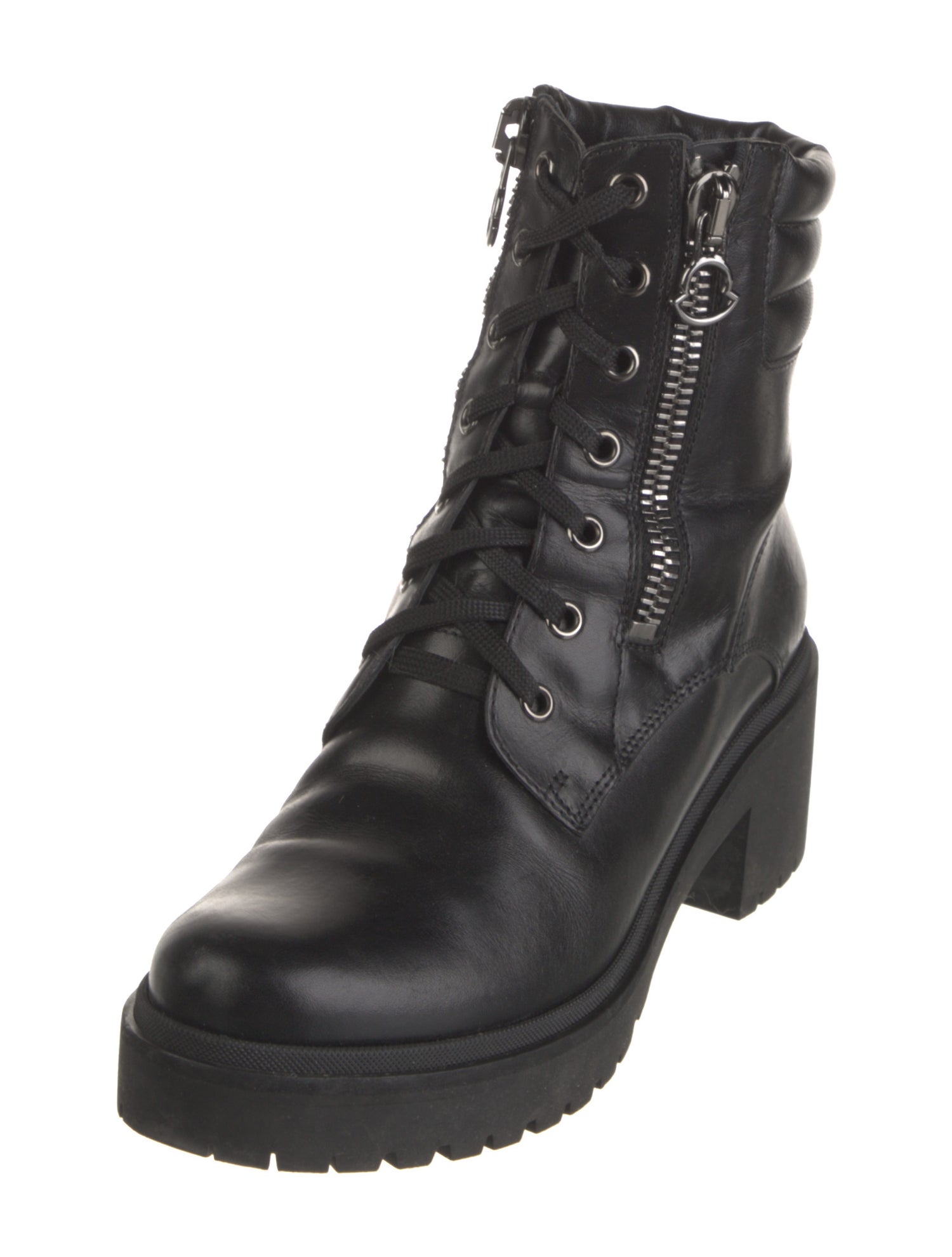 Moncler Leather Combat Boots