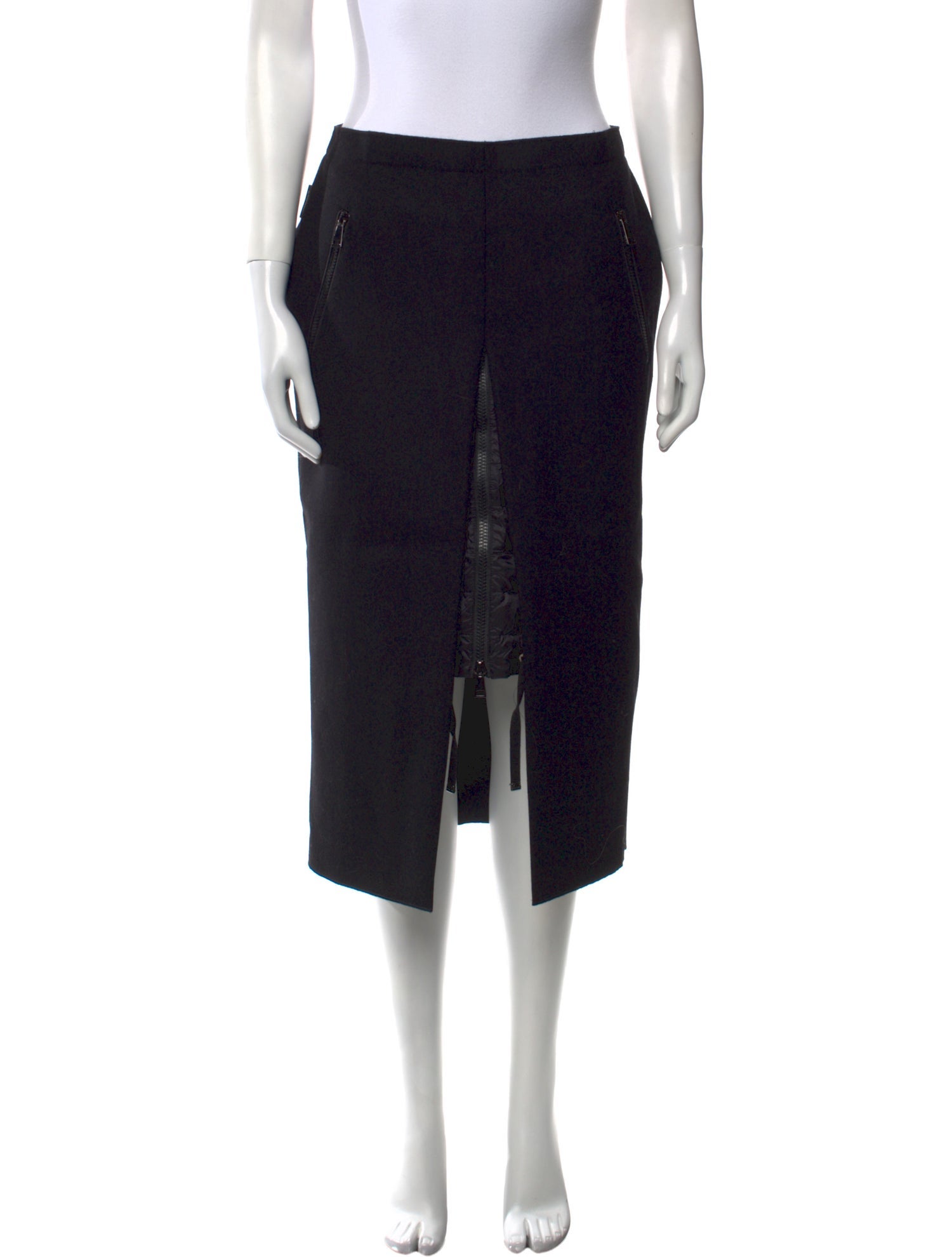 Moncler Virgin Wool Midi Length Skirt