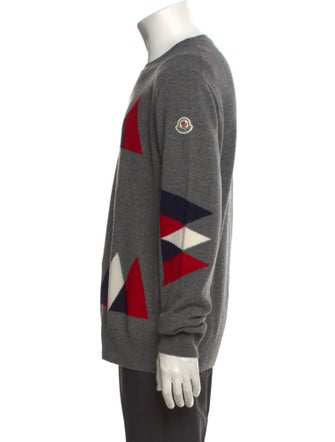 Moncler Virgin Wool Graphic Print Pullover