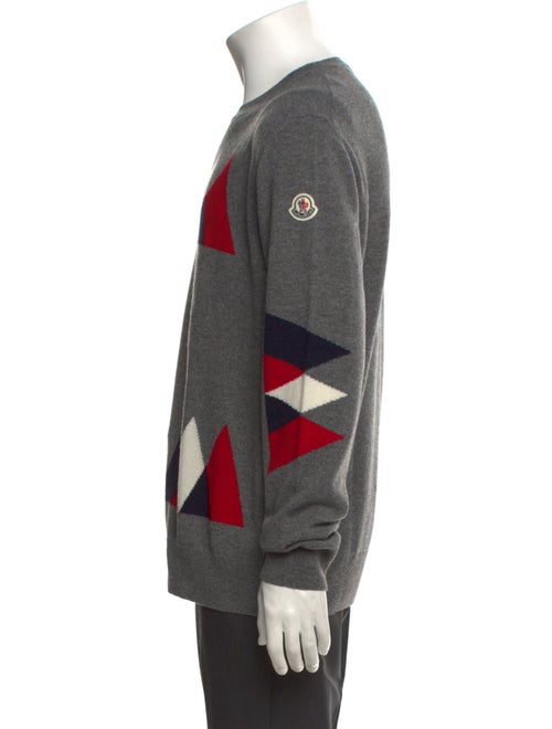 Moncler Virgin Wool Graphic Print Pullover