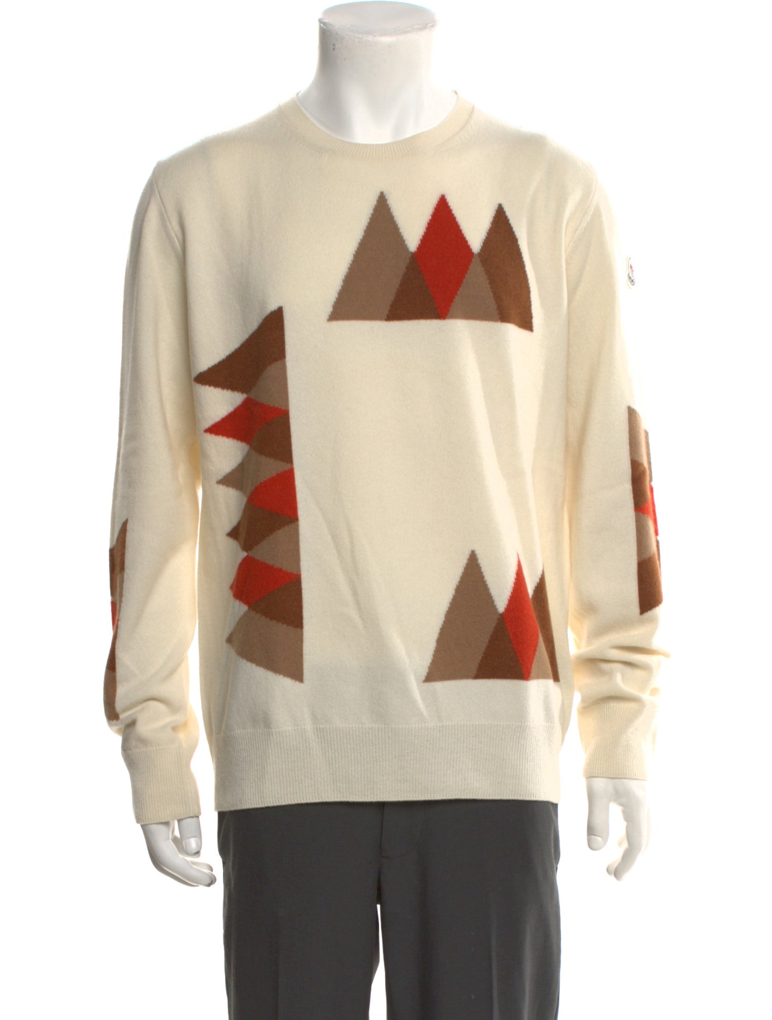 Moncler Virgin Wool Graphic Print Pullover