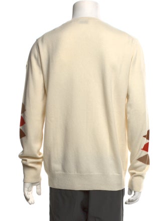 Moncler Virgin Wool Graphic Print Pullover