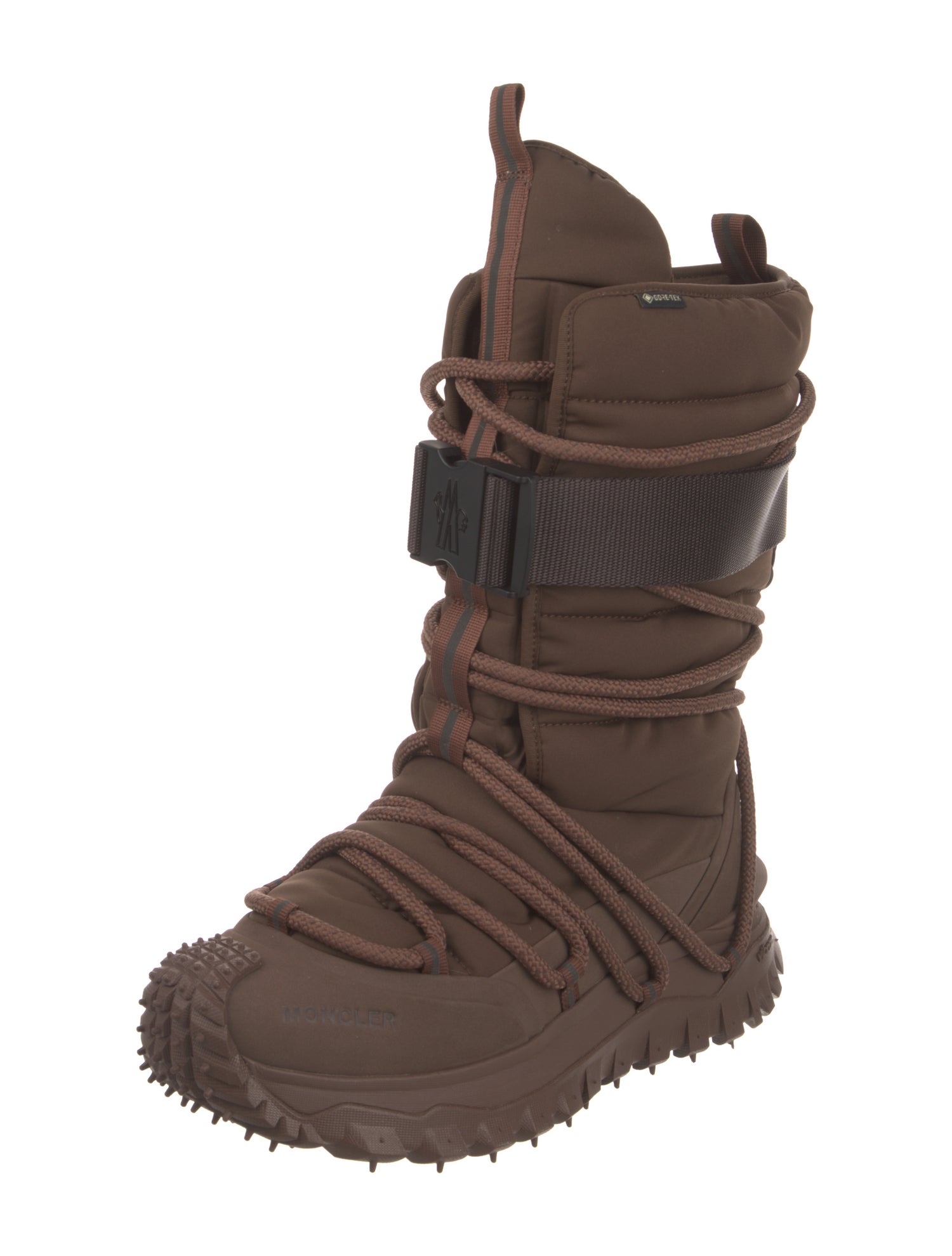 Moncler Nylon Lace-Up Boots