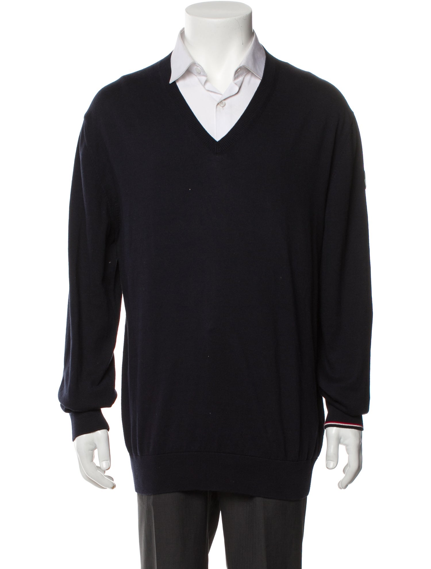 Moncler V-Neck Long Sleeve Pullover