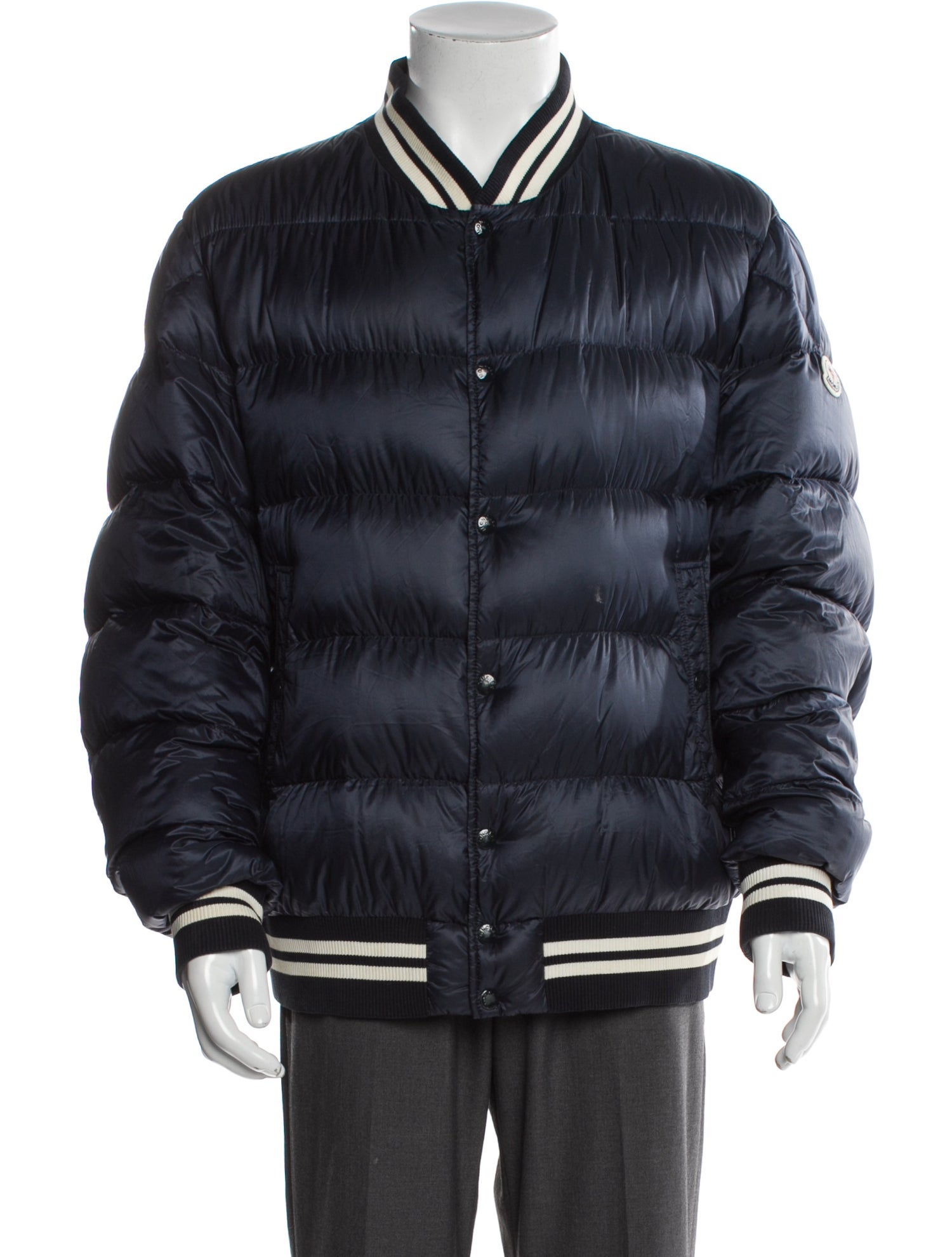 Moncler Striped Bomber Jacket
