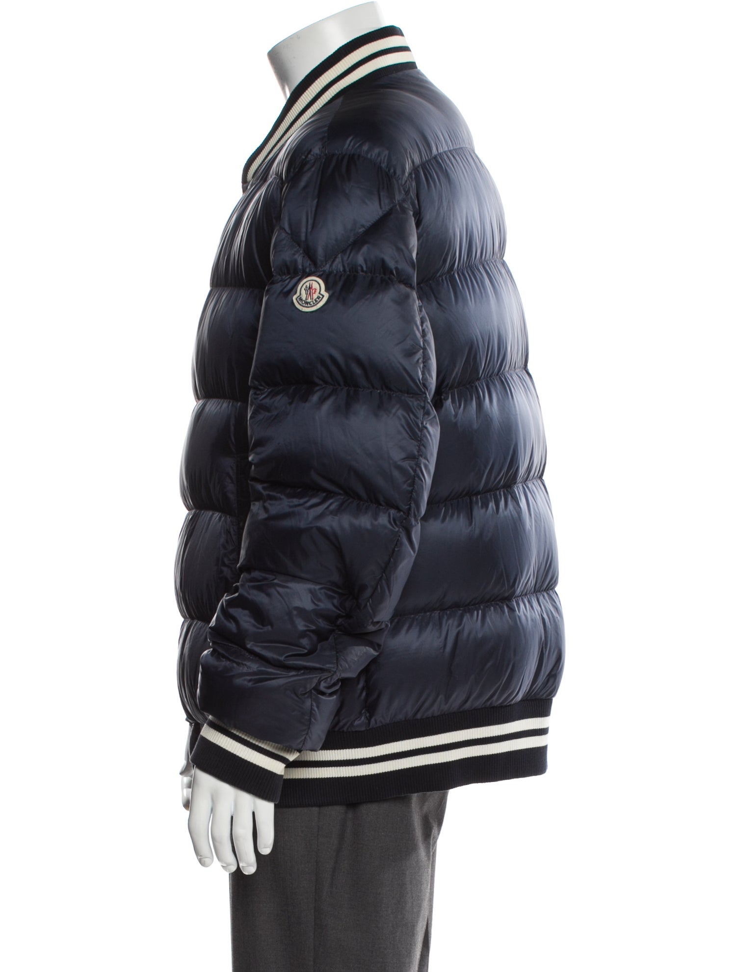 Moncler Striped Bomber Jacket