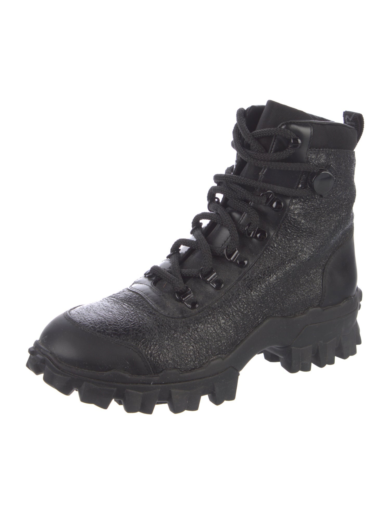 Moncler Leather Combat Boots