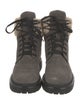 Moncler Signature Logo Suede Combat Boots