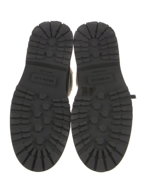 Moncler Signature Logo Suede Combat Boots