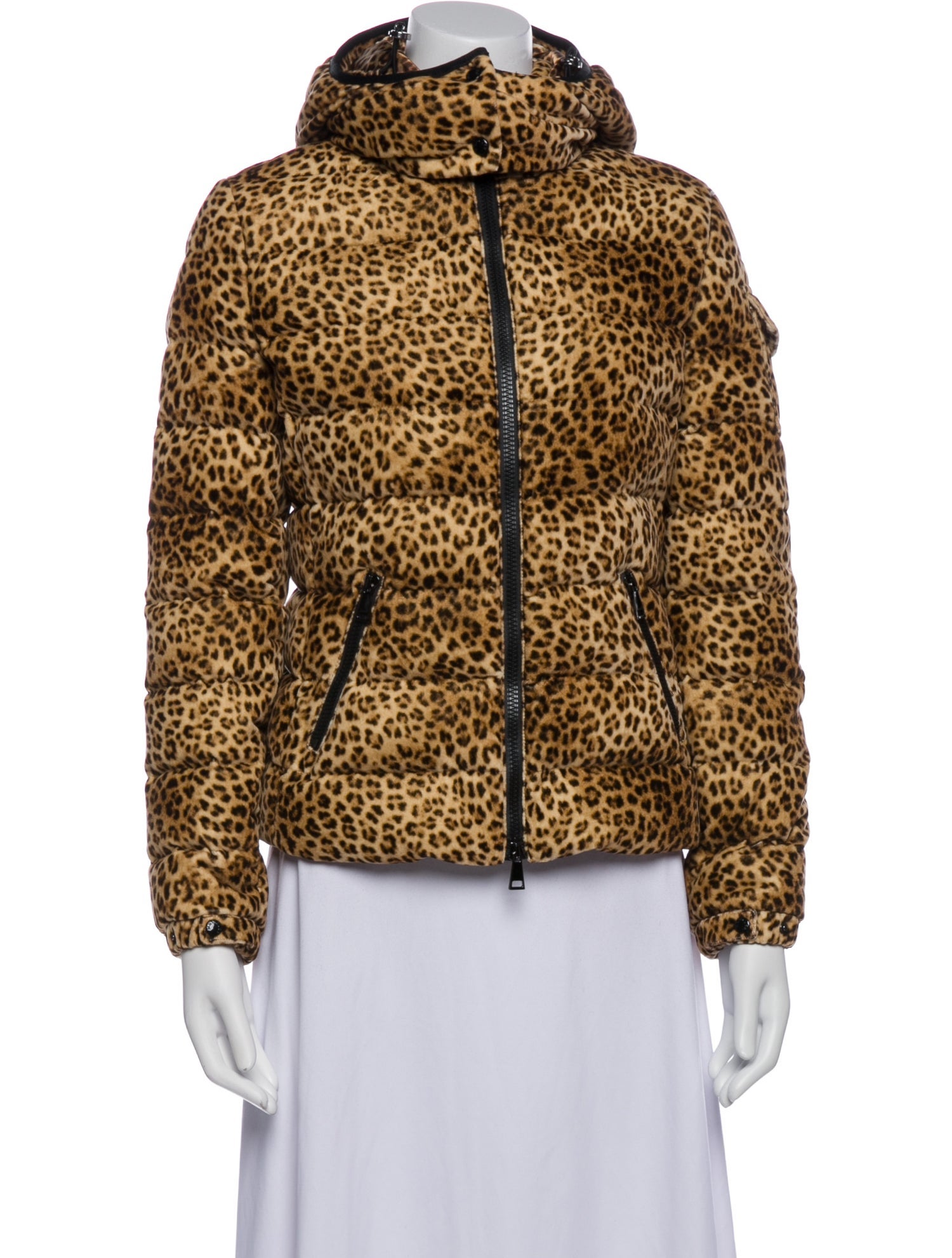 Moncler Nylon Animal Print Down Jacket w/ Tags