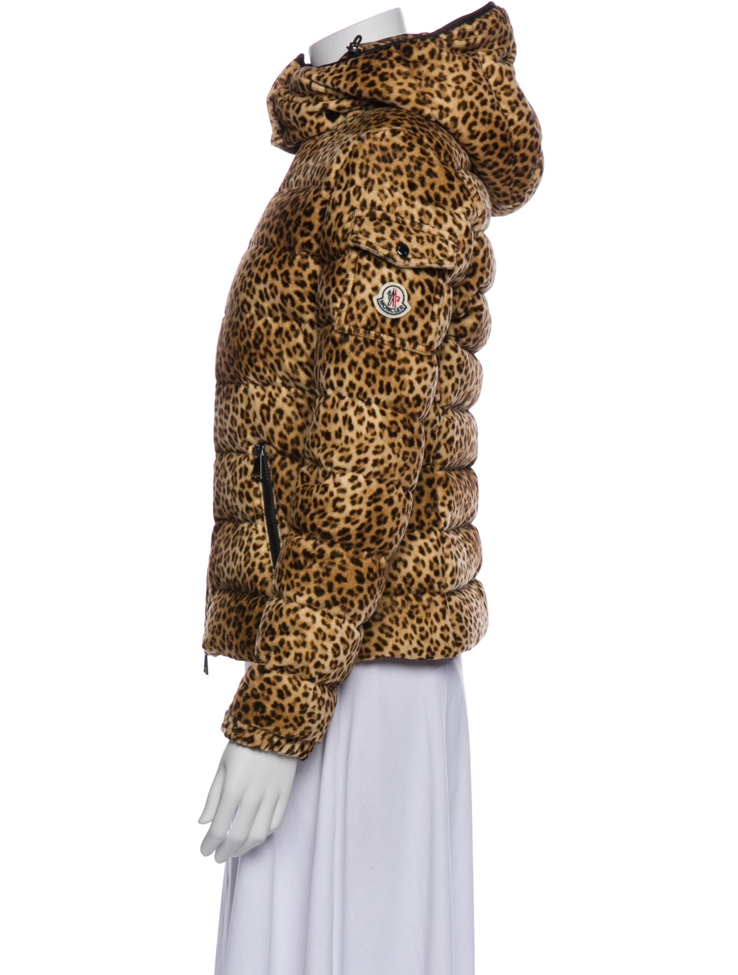 Moncler Nylon Animal Print Down Jacket w/ Tags